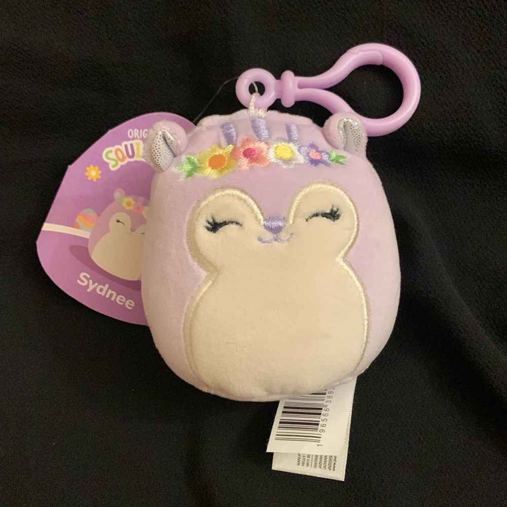 Squishmallows Sydnee Squirrel Plush Mini Clip NWT